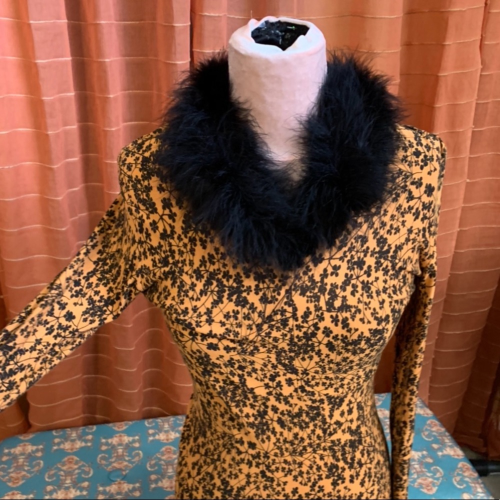 100% fur- Scarf-Fur- 100% ostrich feathers, plumes, stole, boa, collar, black - Picture 1 of 11
